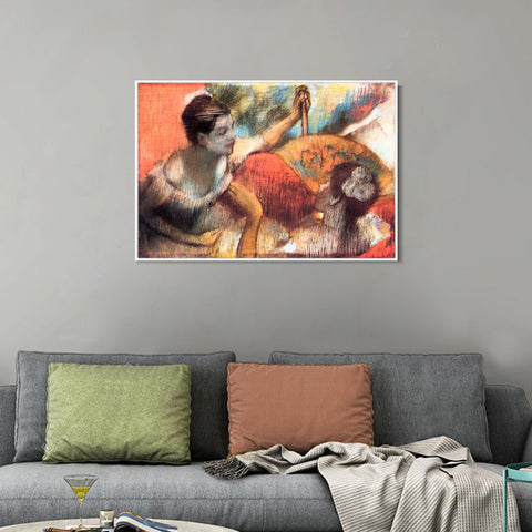 INVIN ART Framed Canvas Giclee Print Art Dancers in a Box, circa 1884 by Edgar Degas Wall Art Living Room Home Office Decorations