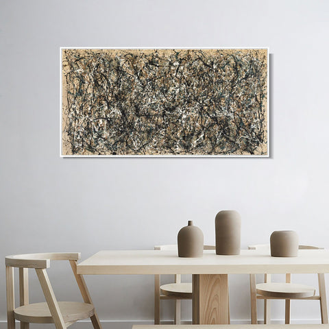 INVIN ART Framed Canvas Giclee Print Art One Number 31, 1950 by Jackson Pollock Wall Art Living Room Home Office Decorations