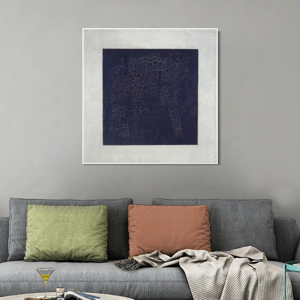 INVIN ART Framed Canvas Giclee Print Art Black Suprematic Square by Kasimir Malevich Wall Art Living Room Home Office Decorations