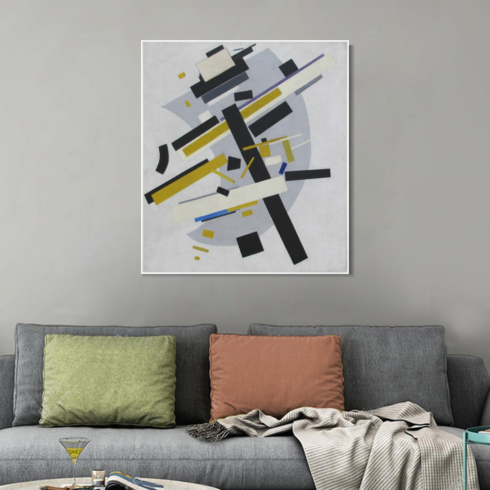 INVIN ART Framed Canvas Giclee Print Art Suprematism#007 by Kasimir Malevich Wall Art Living Room Home Office Decorations