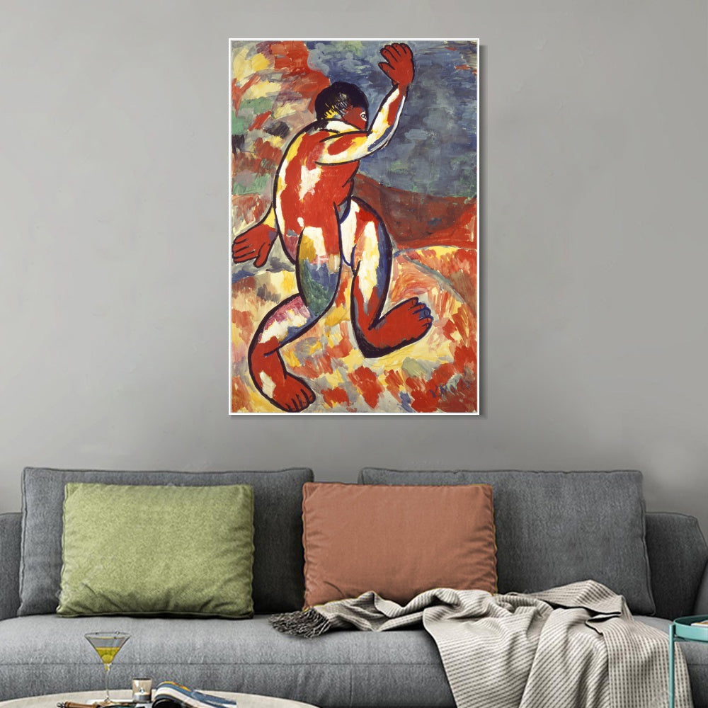 INVIN ART Framed Canvas Giclee Print Art Bather by Kasimir Malevich Wall Art Living Room Home Office Decorations