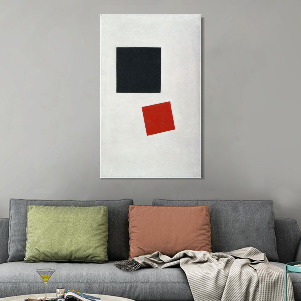 INVIN ART Framed Canvas Giclee Print Art Color Masses in The Fourth Dimension by Kasimir Malevich Wall Art Living Room Home Office Decorations