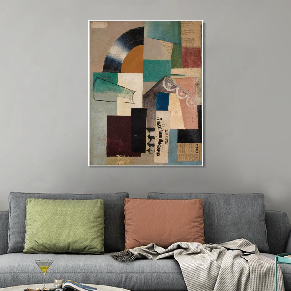 INVIN ART Framed Canvas Giclee Print Art Series#056 by Kasimir Malevich Wall Art Living Room Home Office Decorations