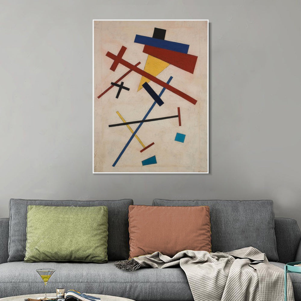 INVIN ART Framed Canvas Giclee Print Art Series#059 by Kasimir Malevich Wall Art Living Room Home Office Decorations