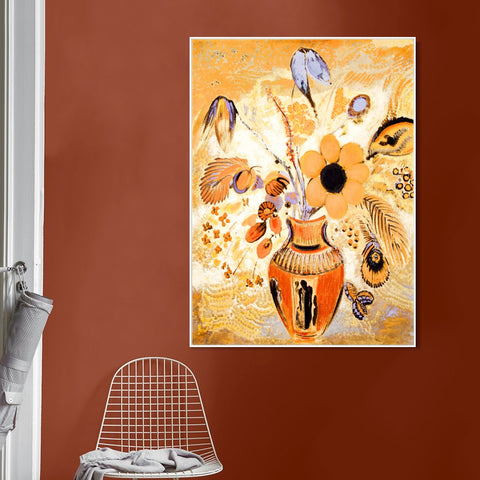 INVIN ART Framed Canvas Series#023 by Odilon Redon Wall Art Living Room Home Office Decorations