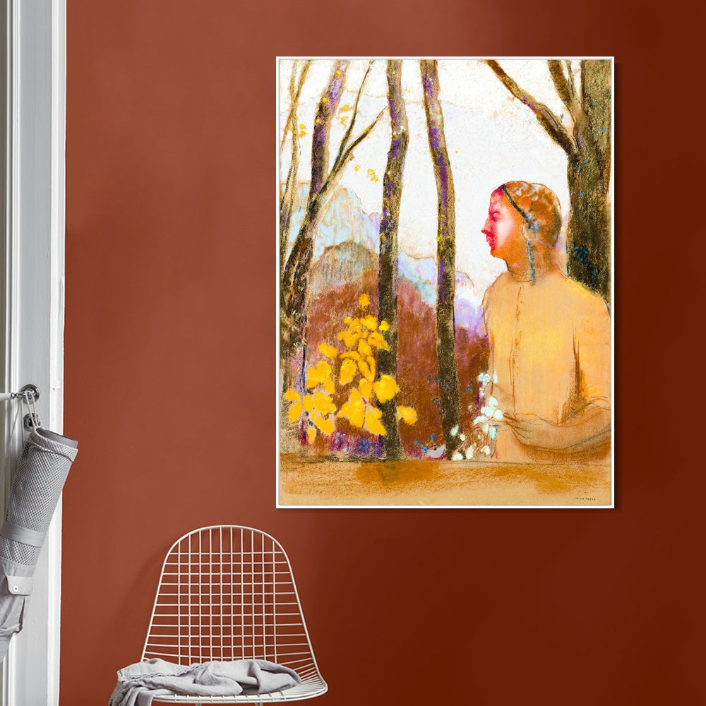 INVIN ART Framed Canvas Series#024 by Odilon Redon Wall Art Living Room Home Office Decorations