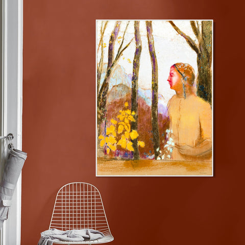 INVIN ART Framed Canvas Series#024 by Odilon Redon Wall Art Living Room Home Office Decorations
