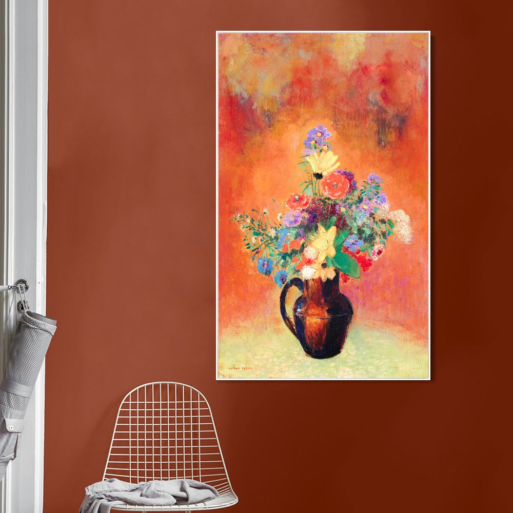 INVIN ART Framed Canvas Series#026 by Odilon Redon Wall Art Living Room Home Office Decorations