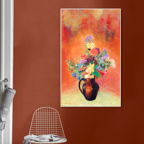 INVIN ART Framed Canvas Series#026 by Odilon Redon Wall Art Living Room Home Office Decorations