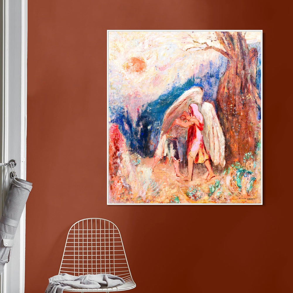 INVIN ART Framed Canvas Series#030 by Odilon Redon Wall Art Living Room Home Office Decorations