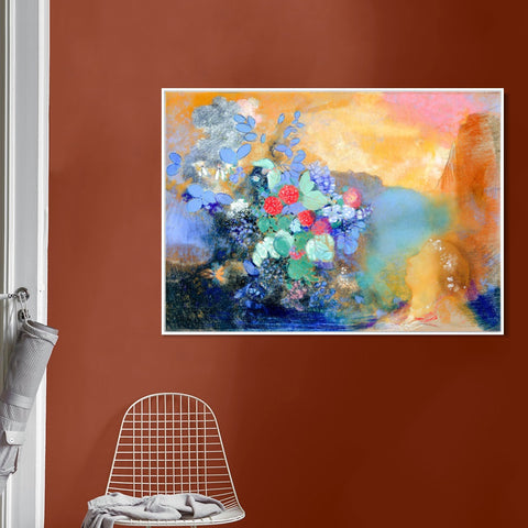 INVIN ART Framed Canvas Series#033 by Odilon Redon Wall Art Living Room Home Office Decorations