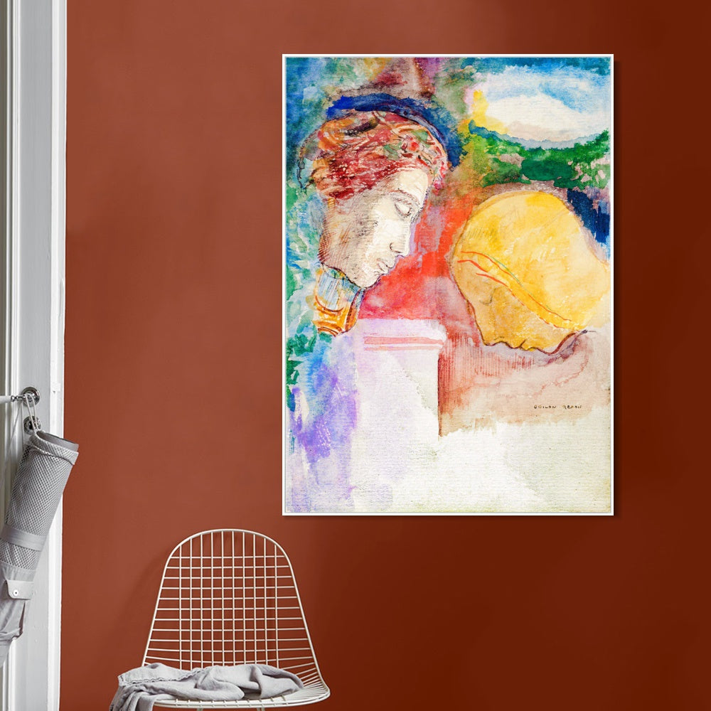 INVIN ART Framed Canvas Series#044 by Odilon Redon Wall Art Living Room Home Office Decorations