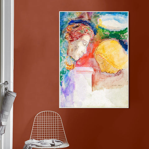 INVIN ART Framed Canvas Series#044 by Odilon Redon Wall Art Living Room Home Office Decorations