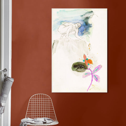 INVIN ART Framed Canvas Series#047 by Odilon Redon Wall Art Living Room Home Office Decorations