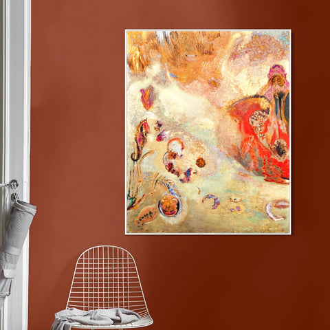 INVIN ART Framed Canvas Series#051 by Odilon Redon Wall Art Living Room Home Office Decorations