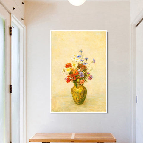 INVIN ART Framed Canvas Series#069 by Odilon Redon Wall Art Living Room Home Office Decorations