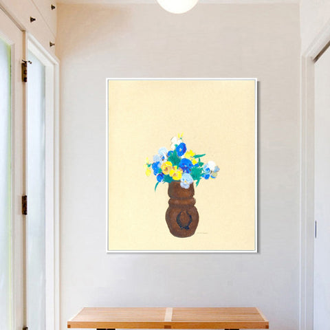INVIN ART Framed Canvas Series#072 by Odilon Redon Wall Art Living Room Home Office Decorations