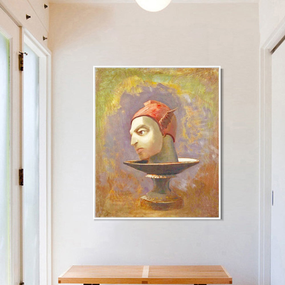 INVIN ART Framed Canvas Series#074 by Odilon Redon Wall Art Living Room Home Office Decorations