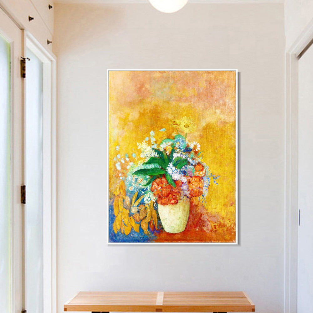 INVIN ART Framed Canvas Series#078 by Odilon Redon Wall Art Living Room Home Office Decorations
