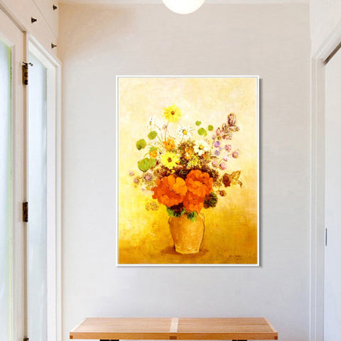 INVIN ART Framed Canvas Series#079 by Odilon Redon Wall Art Living Room Home Office Decorations