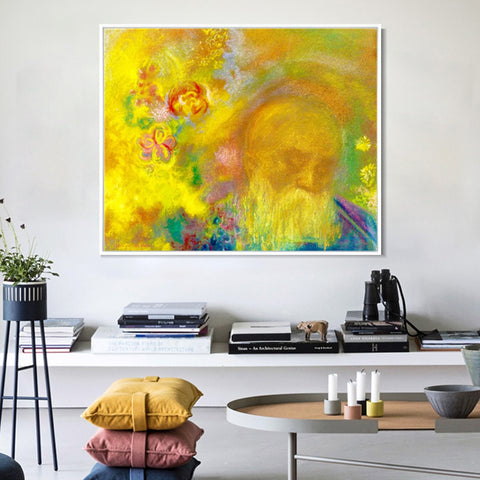 INVIN ART Framed Canvas Series#089 by Odilon Redon Wall Art Living Room Home Office Decorations