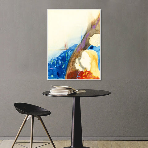 INVIN ART Framed Canvas Series#092 by Odilon Redon Wall Art Living Room Home Office Decorations