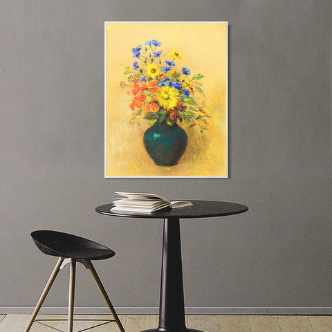INVIN ART Framed Canvas Series#095 by Odilon Redon Wall Art Living Room Home Office Decorations