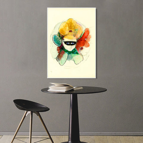 INVIN ART Framed Canvas Series#105 by Odilon Redon Wall Art Living Room Home Office Decorations