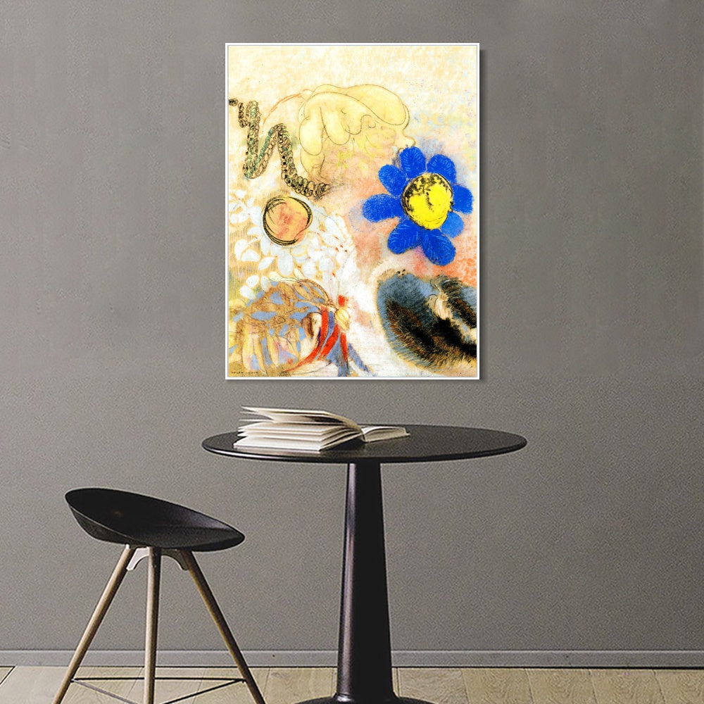 INVIN ART Framed Canvas Series#109 by Odilon Redon Wall Art Living Room Home Office Decorations