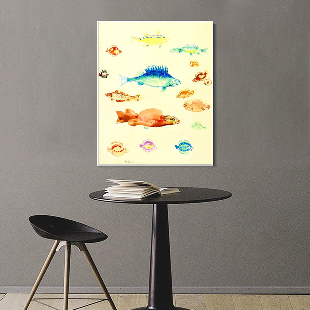 INVIN ART Framed Canvas Series#111 by Odilon Redon Wall Art Living Room Home Office Decorations