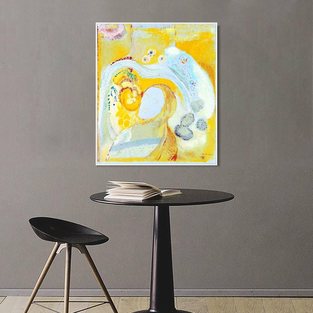 INVIN ART Framed Canvas Series#122 by Odilon Redon Wall Art Living Room Home Office Decorations