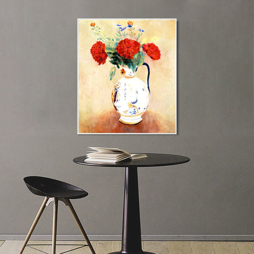 INVIN ART Framed Canvas Series#123 by Odilon Redon Wall Art Living Room Home Office Decorations