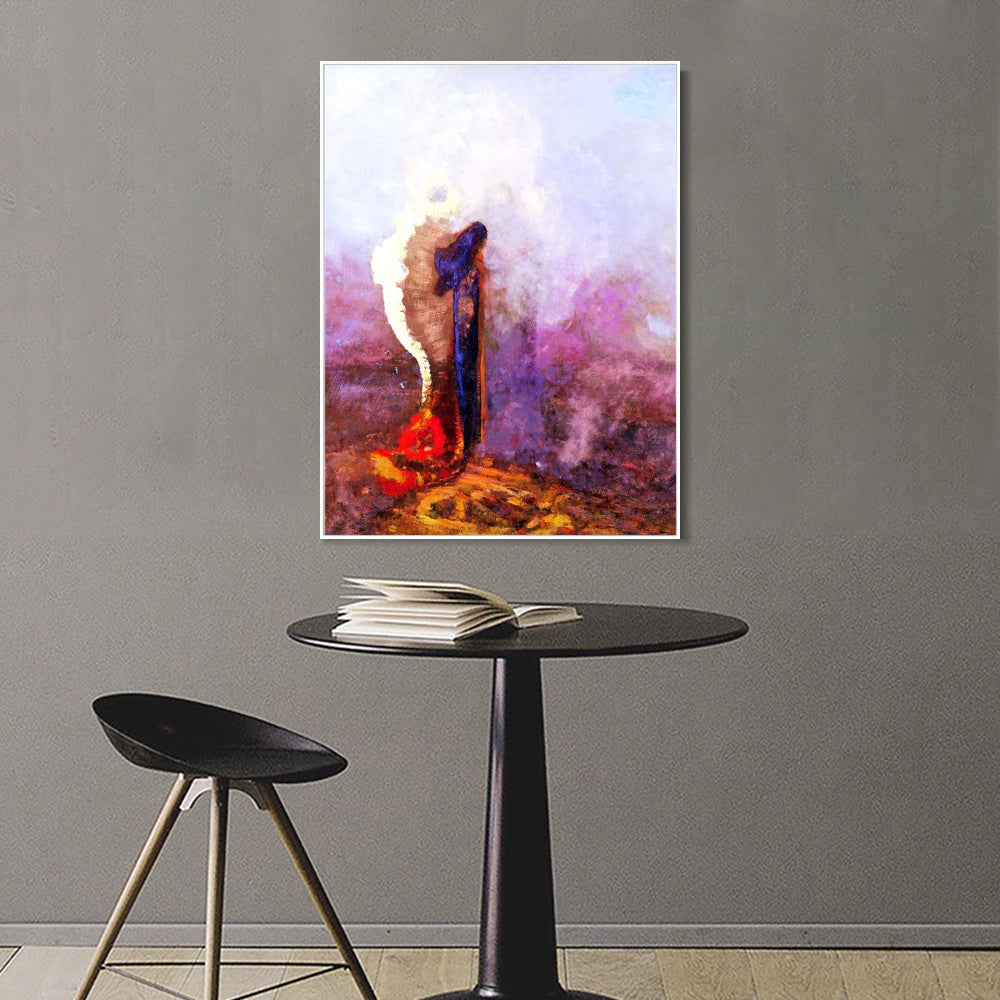 INVIN ART Framed Canvas Series#129 by Odilon Redon Wall Art Living Room Home Office Decorations