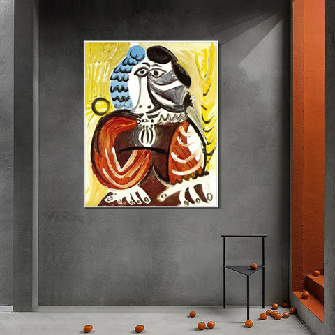 INVIN ART Framed Canvas Giclee Print Art Series#366 by Pablo Picasso Wall Art Living Room Home Office Decorations