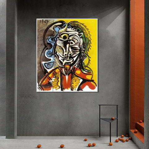 INVIN ART Framed Canvas Giclee Print Art Series#367 by Pablo Picasso Wall Art Living Room Home Office Decorations