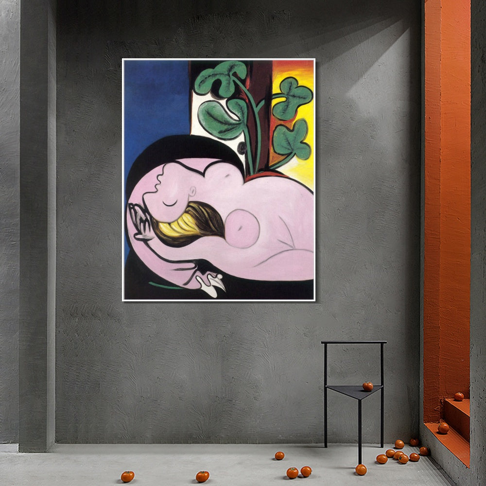INVIN ART Framed Canvas Giclee Print Art 1932 Nu au fauteuil noir by Pablo Picasso Wall Art