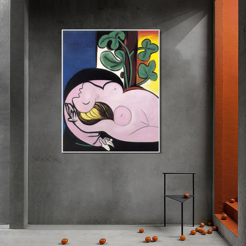 INVIN ART Framed Canvas Giclee Print Art 1932 Nu au fauteuil noir by Pablo Picasso Wall Art Living Room Home Office Decorations