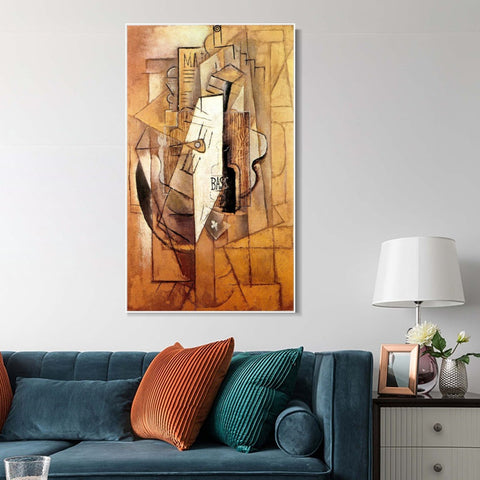 INVIN ART Framed Canvas Giclee Print Art Series#386 by Pablo Picasso Wall Art Living Room Home Office Decorations