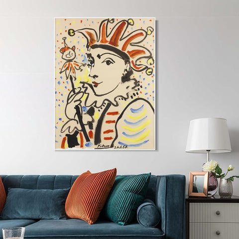 INVIN ART Framed Canvas Giclee Print Art Series#392 by Pablo Picasso Wall Art Living Room Home Office Decorations