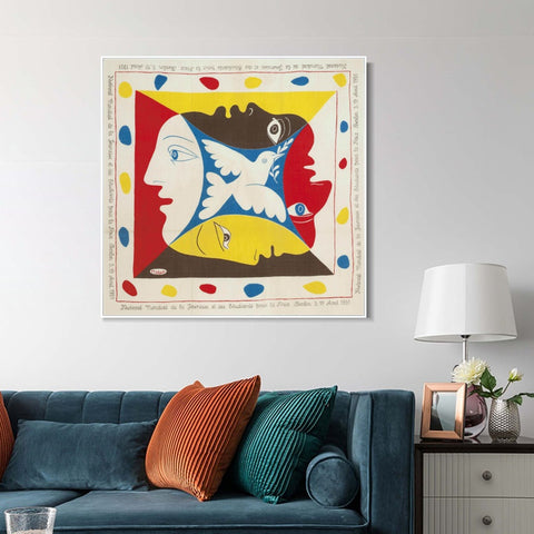 INVIN ART Framed Canvas Giclee Print Art Series#397 by Pablo Picasso Wall Art Living Room Home Office Decorations