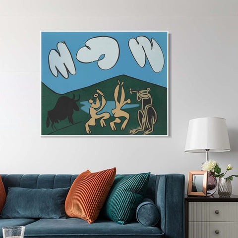 INVIN ART Framed Canvas Giclee Print Art Series#399 by Pablo Picasso Wall Art Living Room Home Office Decorations