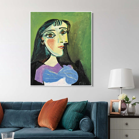 INVIN ART Framed Canvas Giclee Print Art Series#401 by Pablo Picasso Wall Art Living Room Home Office Decorations