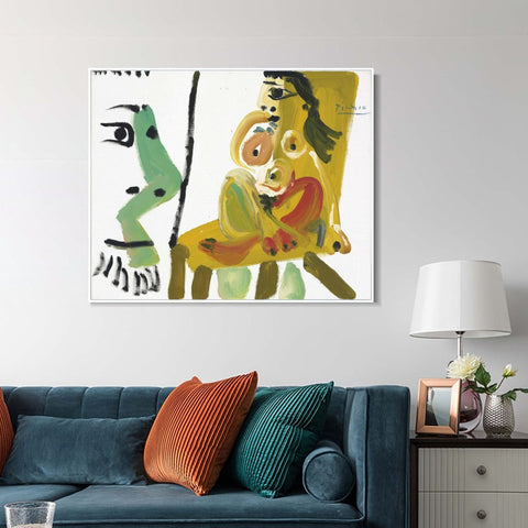 INVIN ART Framed Canvas Giclee Print Art Series#403 by Pablo Picasso Wall Art Living Room Home Office Decorations