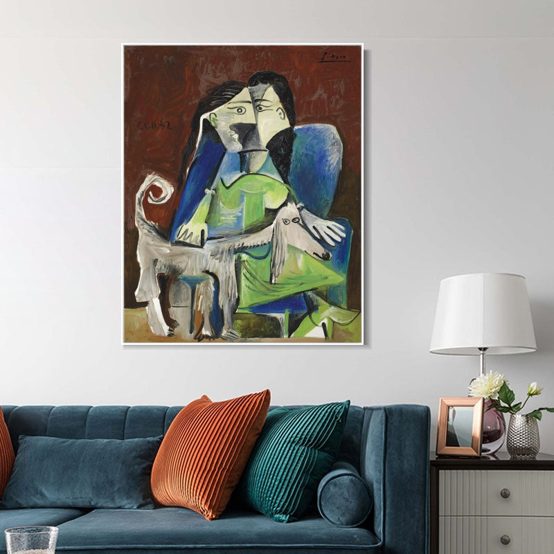 INVIN ART Framed Canvas Giclee Print Art Series#406 by Pablo Picasso Wall Art