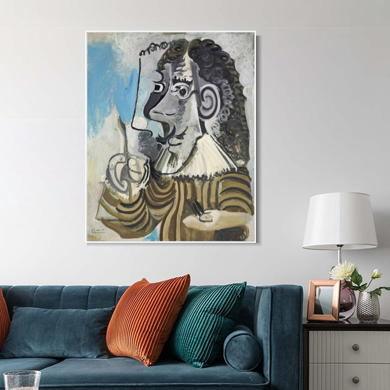 INVIN ART Framed Canvas Giclee Print Art Series#407 by Pablo Picasso Wall Art
