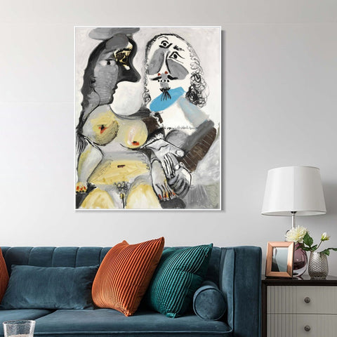 INVIN ART Framed Canvas Giclee Print Art Series#408 by Pablo Picasso Wall Art Living Room Home Office Decorations