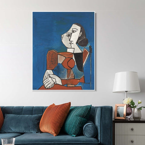 INVIN ART Framed Canvas Giclee Print Art Series#410 by Pablo Picasso Wall Art Living Room Home Office Decorations