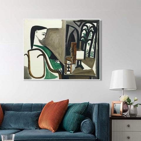 INVIN ART Framed Canvas Giclee Print Art Series#412 by Pablo Picasso Wall Art Living Room Home Office Decorations