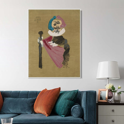 INVIN ART Framed Canvas Giclee Print Art Series#416 by Pablo Picasso Wall Art Living Room Home Office Decorations