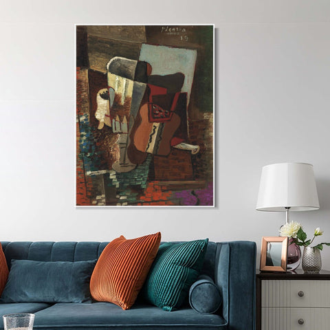 INVIN ART Framed Canvas Giclee Print Art Series#417 by Pablo Picasso Wall Art Living Room Home Office Decorations